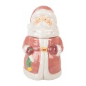Clayre & Eef Storage Jar Santa Claus Ø 15x26 cm Pink Ceramic