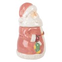 Clayre & Eef Storage Jar Santa Claus Ø 15x26 cm Pink Ceramic