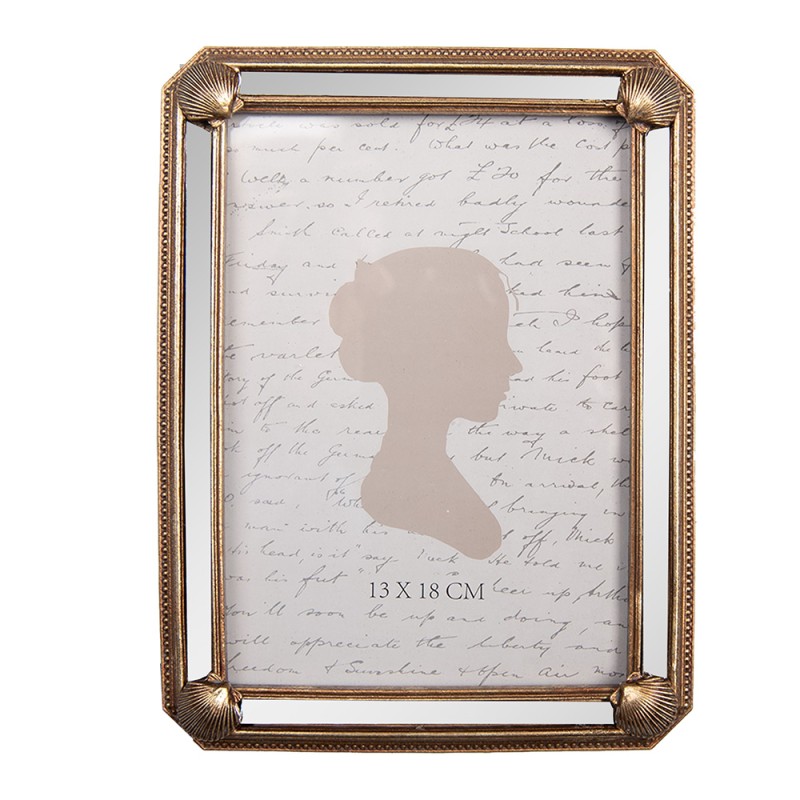 Clayre & Eef Photo Frame 13x18 cm Gold colored Plastic