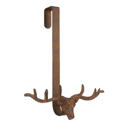 Clayre & Eef Crochet mural Cerf 28x11x37 cm Marron Métal