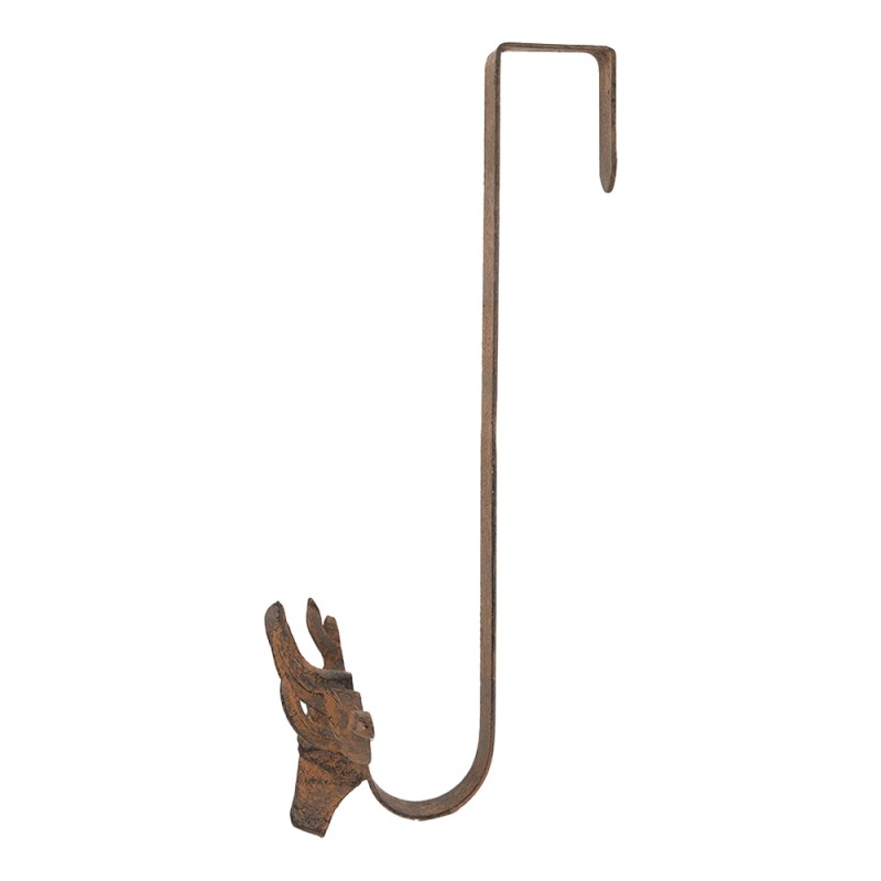 Clayre & Eef Crochet mural Cerf 28x11x37 cm Marron Métal