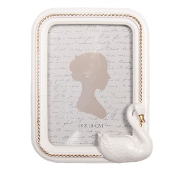 Clayre & Eef Photo Frame 13x18 cm White Plastic