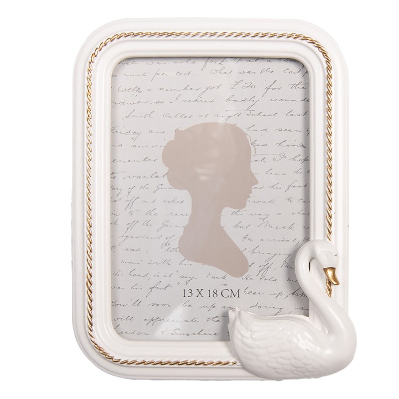 Clayre & Eef Photo Frame 13x18 cm White Plastic