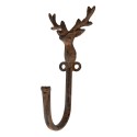 Clayre & Eef Wandhaken Hirsch 8x6x16 cm Braun Metall