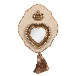 Clayre & Eef Specchio 19x3x22 cm Beige Plastica