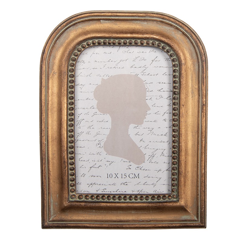 Clayre & Eef Photo Frame 10x15 cm Gold colored Plastic