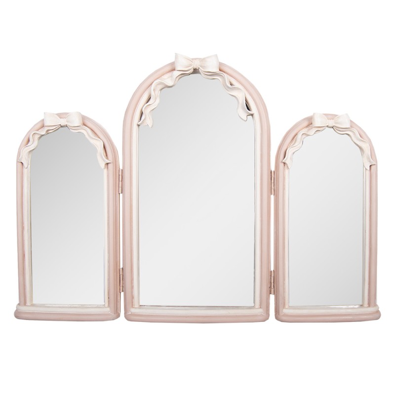 Clayre & Eef Mirror 48x4x34 cm Pink Plastic