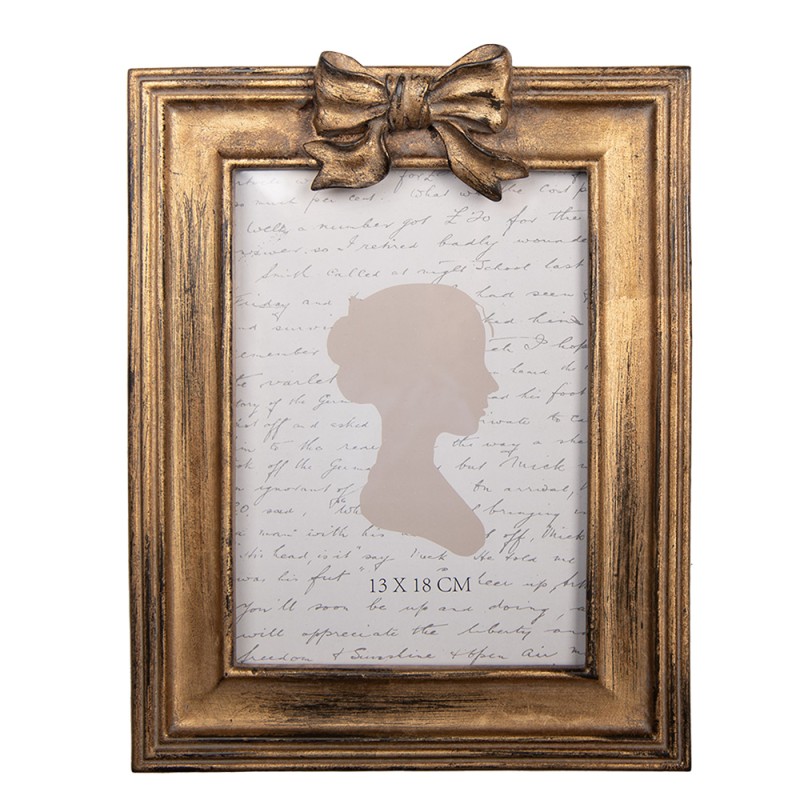 Clayre & Eef Photo Frame 13x18 cm Gold colored Plastic