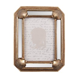 Clayre & Eef Photo Frame 6x9 cm Gold colored Plastic
