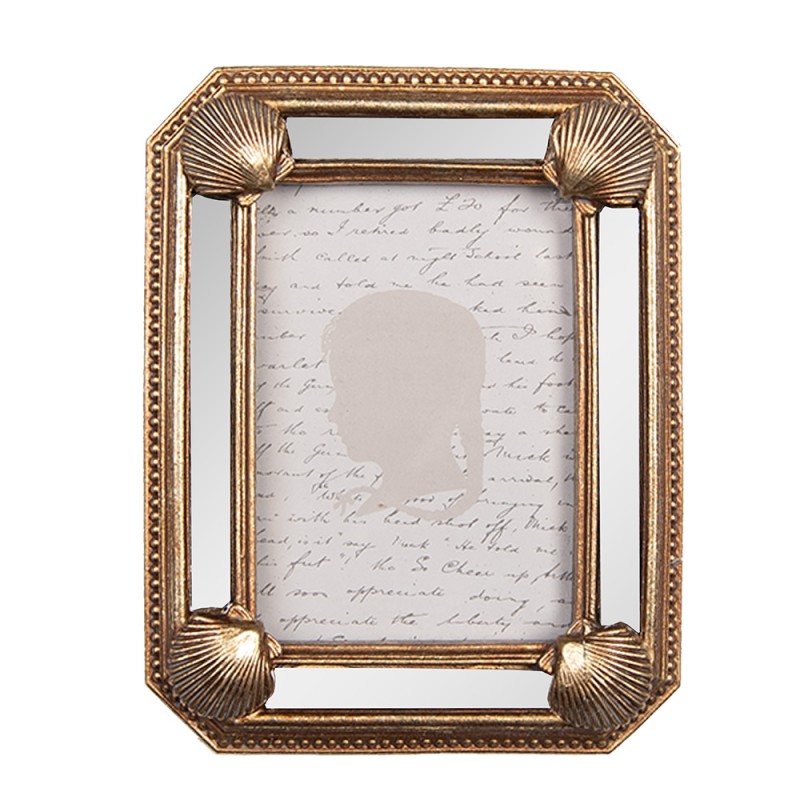 Clayre & Eef Photo Frame 6x9 cm Gold colored Plastic