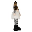 Clayre & Eef Christmas Decoration with LED Lighting Gnome 8x12x56 cm Gold colored Synthetic