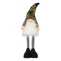 Clayre & Eef Christmas Decoration with LED Lighting Gnome 8x12x56 cm Gold colored Synthetic