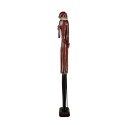 Clayre & Eef Christmas Decoration Figurine Santa Claus 10x12x80 cm Red Plastic