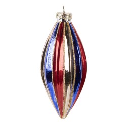 Clayre & Eef Kerstbal Ø 6x13 cm Meerkleurig Glas