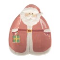Clayre & Eef Breakfast Plate Santa Claus 20x16x4 cm Pink Ceramic