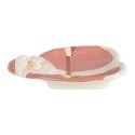 Clayre & Eef Breakfast Plate Santa Claus 20x16x4 cm Pink Ceramic