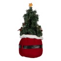 Clayre & Eef Décoration de Noël avec lumières LED Sapin de Noël Ø 30x70 cm Rouge Synthétique