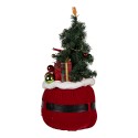 Clayre & Eef Décoration de Noël avec lumières LED Sapin de Noël Ø 30x70 cm Rouge Synthétique