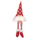 Clayre & Eef Christmas Decoration with LED Lighting Gnome 16x12x32/60 cm Red Synthetic