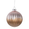 Clayre & Eef Kerstbal Ø 8x8 cm Bruin Glas