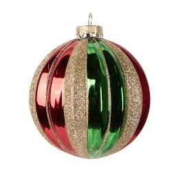 Clayre & Eef Palla di natale Ø 10x11 cm Verde Vetro