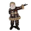 Clayre & Eef Statuetta decorativa di Natale Babbo Natale 58x33x76 cm Rosso Color oro Plastica