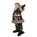 Clayre & Eef Statuetta decorativa di Natale Babbo Natale 58x33x76 cm Rosso Color oro Plastica
