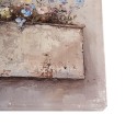 Clayre & Eef Painting 36x36 cm Beige Canvas Flowers