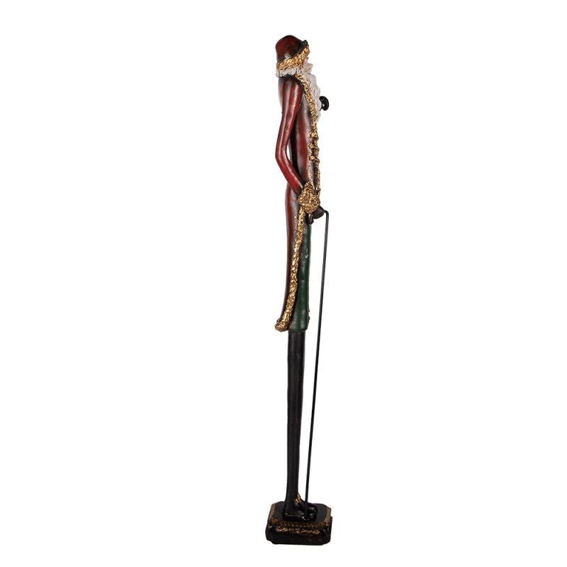 Clayre & Eef Statuetta decorativa di Natale Babbo Natale 9x7x60 cm Rosso Plastica