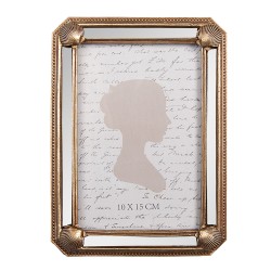 Clayre & Eef Photo Frame 10x15 cm Gold colored Plastic