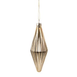 Clayre & Eef Kerstbal Ø 5x15 cm Goudkleurig Glas