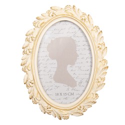Clayre & Eef Photo Frame 10x15 cm Beige Plastic