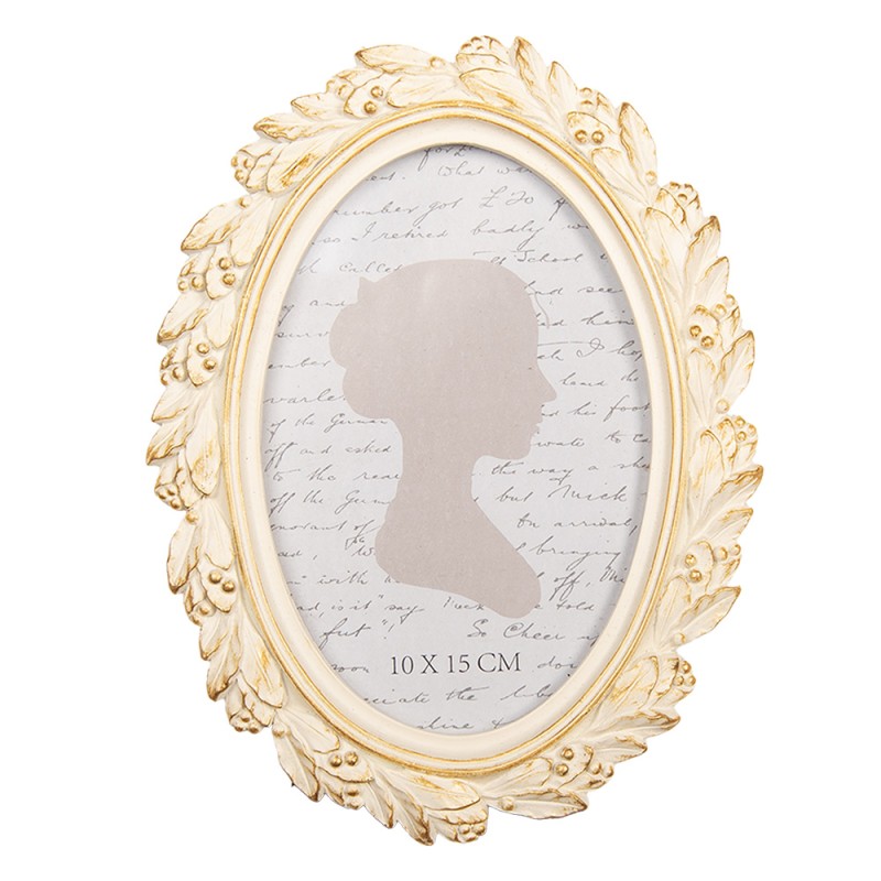 Clayre & Eef Photo Frame 10x15 cm Beige Plastic