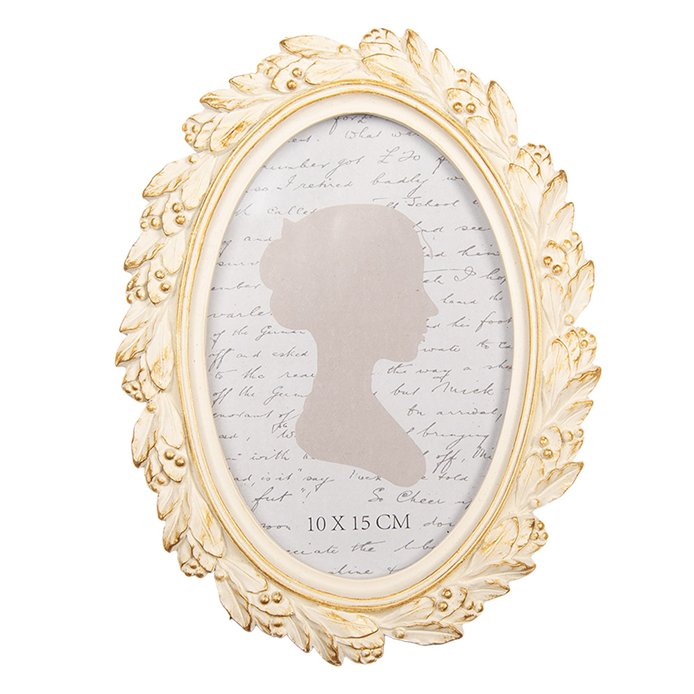 Clayre & Eef Fotolijst 10x15 cm Beige Kunststof afbeelding