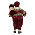 Clayre & Eef Décoration de Noël Image Père Noël 16x11x28 cm Rouge Textile
