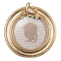 Clayre & Eef Photo Frame Ø 8 cm Gold colored Plastic