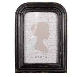 Clayre & Eef Cornice per foto 10x15 cm Nero Plastica