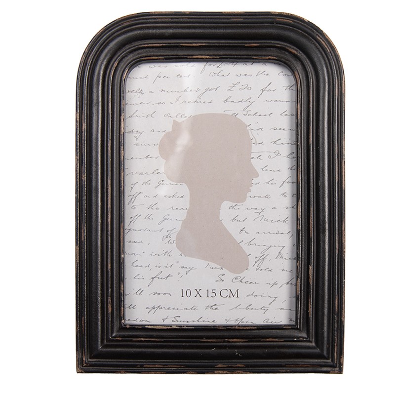 Clayre & Eef Cornice per foto 10x15 cm Nero Plastica