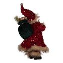 Clayre & Eef Statuetta decorativa di Natale Babbo Natale 16x12x31 cm Rosso Tessuto