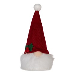 Clayre & Eef Christmas Decoration with LED Lighting Gnome 10x10x25 cm Red Synthetic