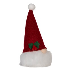 Clayre & Eef Christmas Decoration with LED Lighting Gnome 10x10x25 cm Red Synthetic