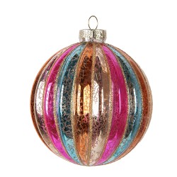 Clayre & Eef Boule de Noël Ø 10x11 cm Multicolore Verre