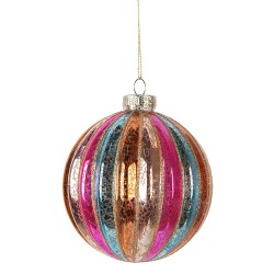 Clayre & Eef Boule de Noël Ø 10x11 cm Multicolore Verre