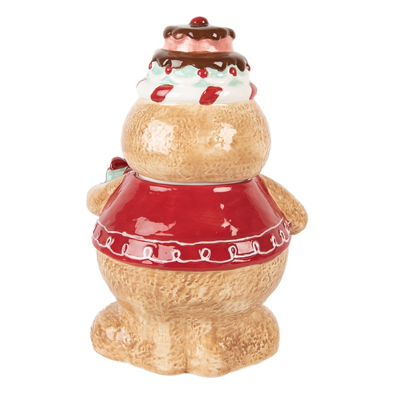Clayre & Eef Vorratsglas Pfefferkuchenmann 17x14x24 cm Braun Keramik