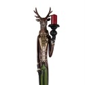 Clayre & Eef Candle holder Deer 26x19x160 cm Red Plastic