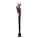 Clayre & Eef Candle holder Deer 26x19x160 cm Red Plastic