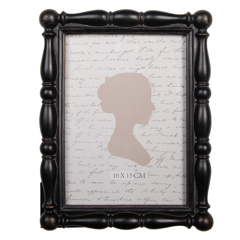 Clayre & Eef Photo Frame 10x15 cm Black Plastic