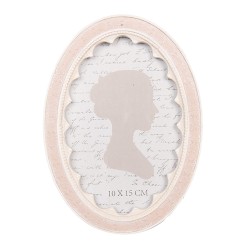 Clayre & Eef Photo Frame 10x15 cm Pink Plastic