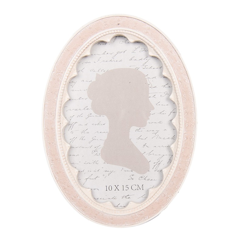 Clayre & Eef Photo Frame 10x15 cm Pink Plastic