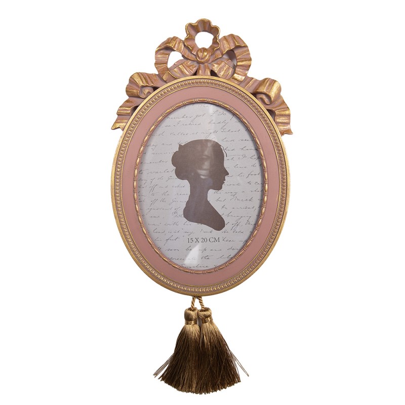 Clayre & Eef Photo Frame 15x20 cm Pink Plastic
